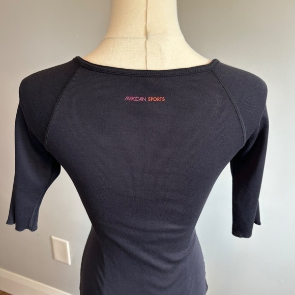 Marc Cain Sports Graphic Ribbed Raglan Short Sleeve Mini Dress Multicolour SZ SM - Picture 6 of 9